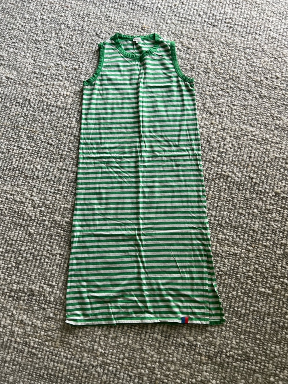 KULE Green and White Striped Maxi Dress